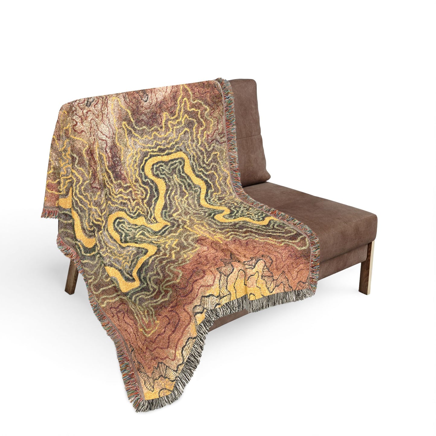 'Arteries of the Earth' Woven Cotton Blanket [No. 03]