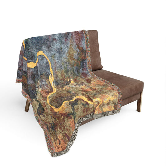 'Arteries of the Earth' Woven Cotton Blanket [No. 02]