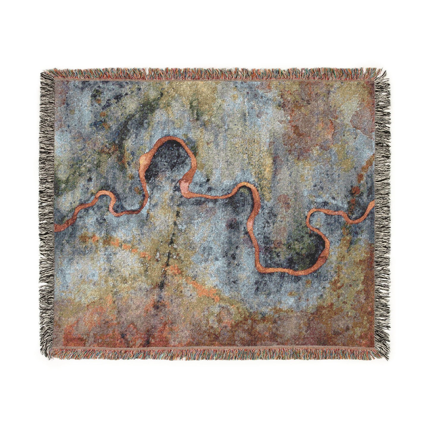'Arteries of the Earth' Woven Cotton Blanket [No. 01]