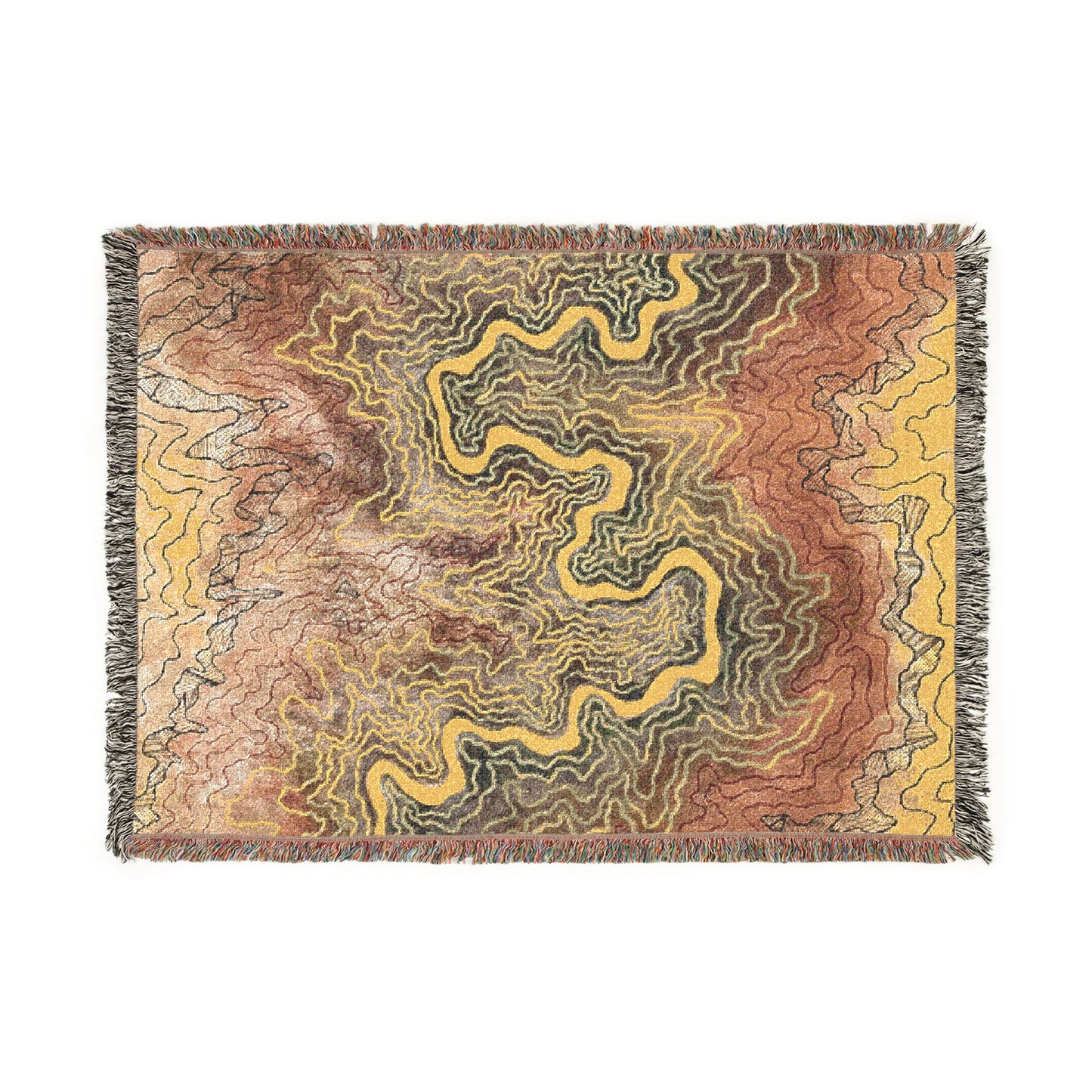 'Arteries of the Earth' Woven Cotton Blanket [No. 03]