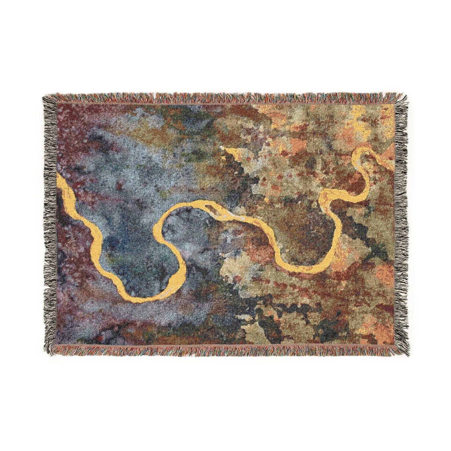 'Arteries of the Earth' Woven Cotton Blanket [No. 02]
