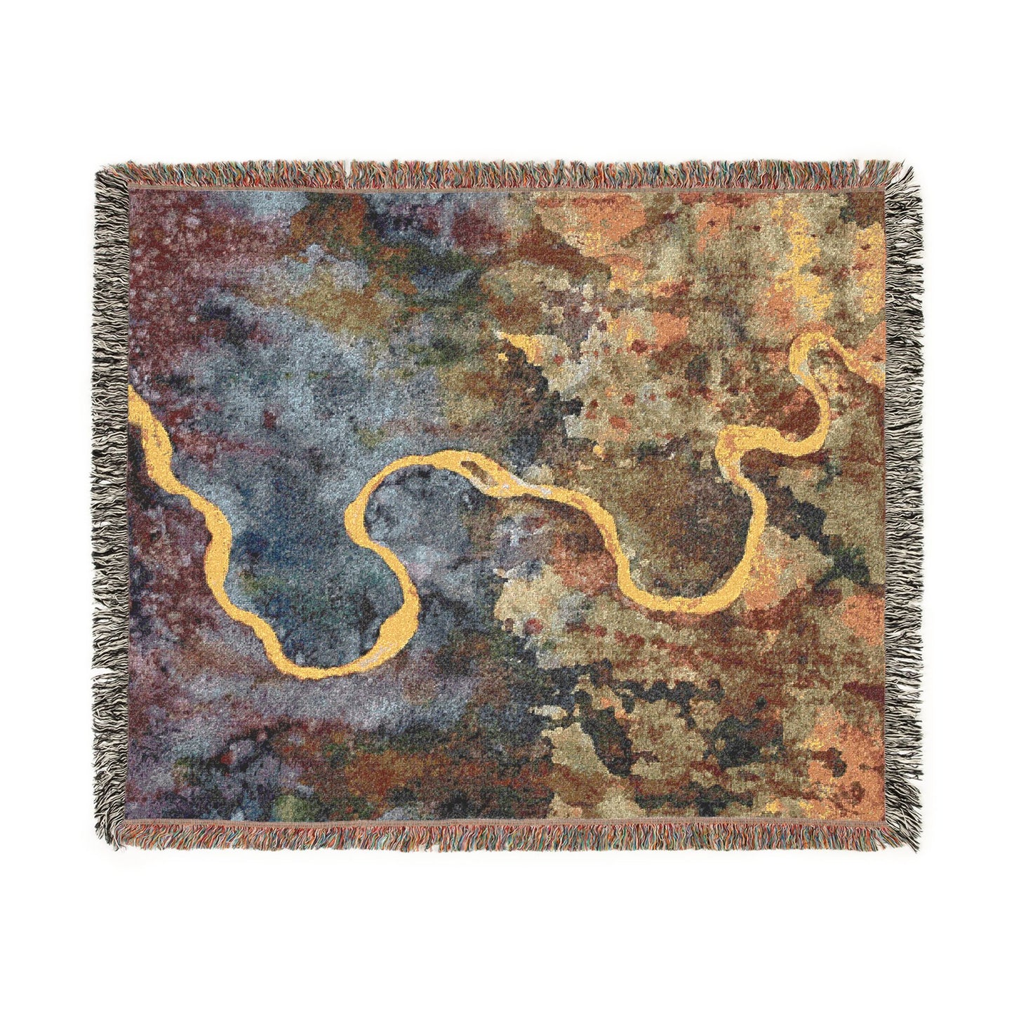 'Arteries of the Earth' Woven Cotton Blanket [No. 02]