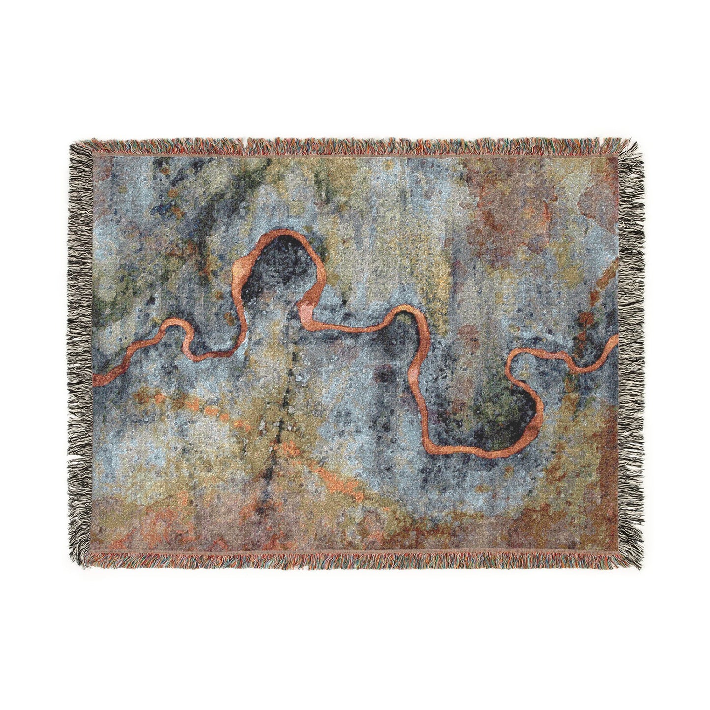 'Arteries of the Earth' Woven Cotton Blanket [No. 01]