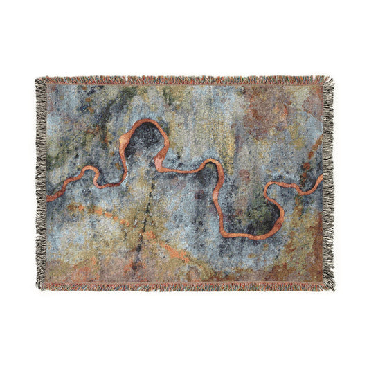 'Arteries of the Earth' Woven Cotton Blanket [No. 01]