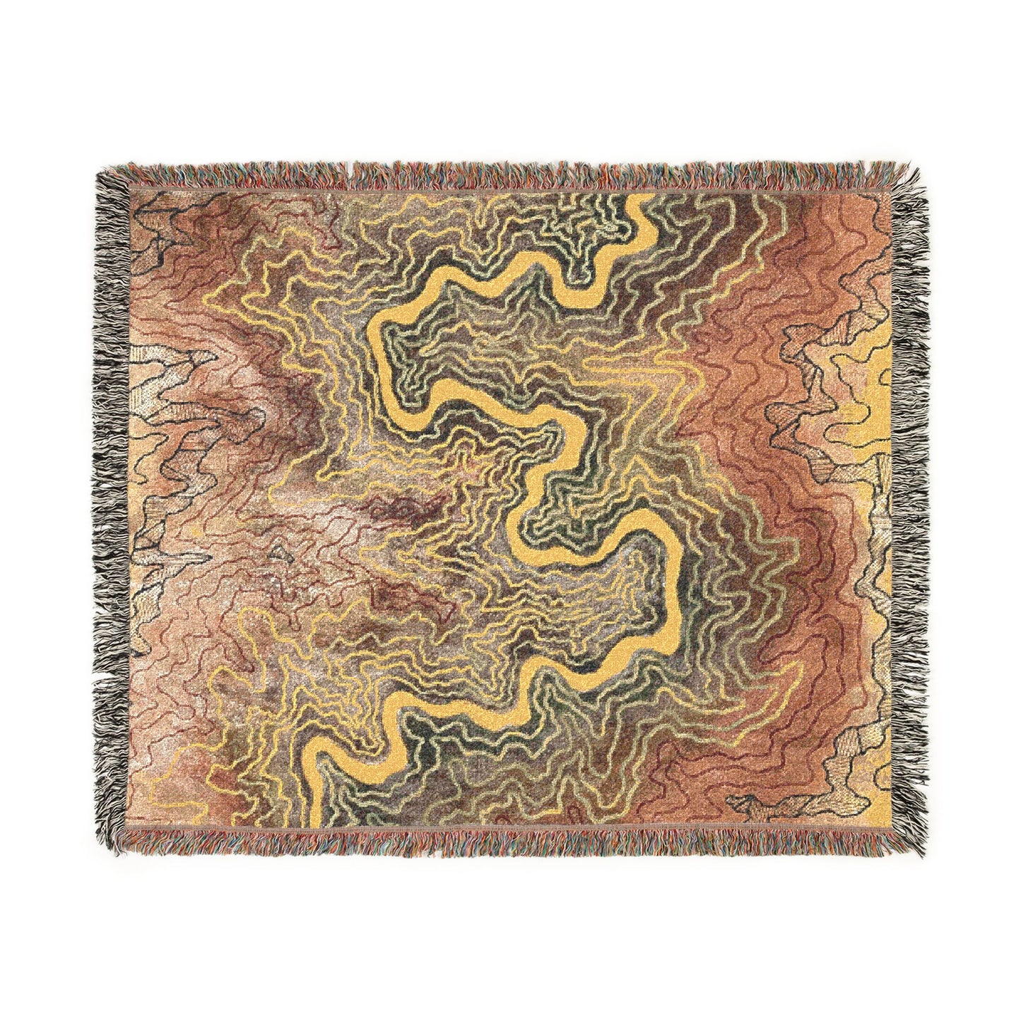 'Arteries of the Earth' Woven Cotton Blanket [No. 03]