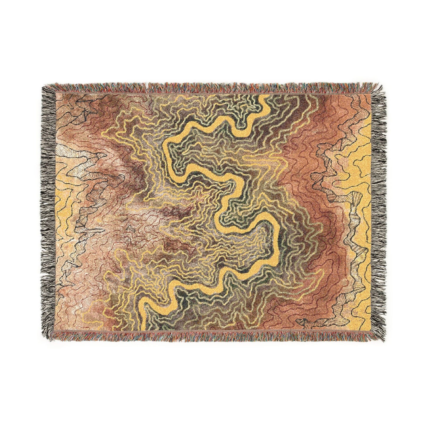 'Arteries of the Earth' Woven Cotton Blanket [No. 03]