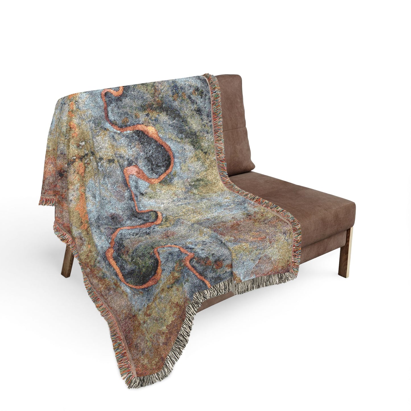 'Arteries of the Earth' Woven Cotton Blanket [No. 01]