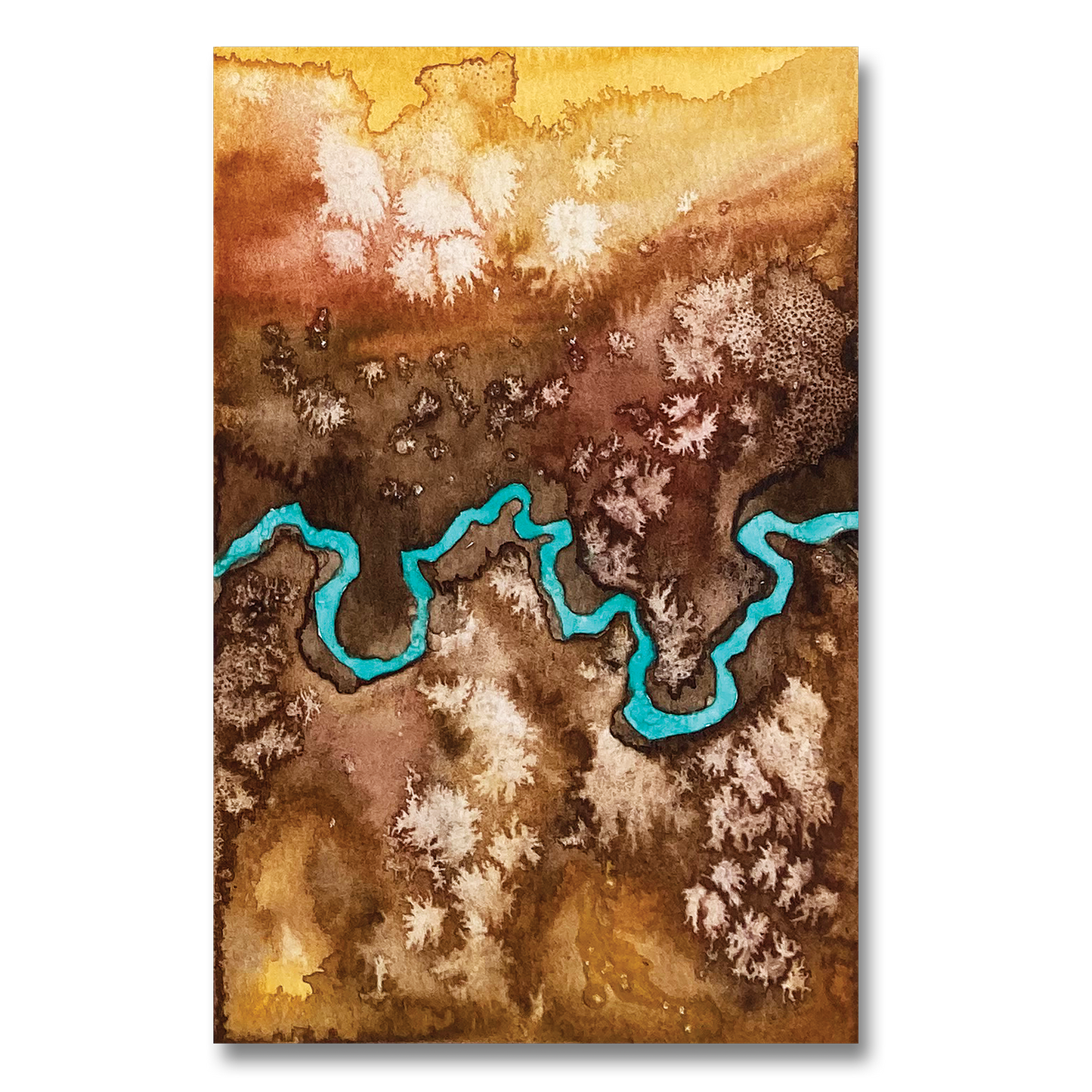 Arteries of the Earth Watercolor Print No. 008