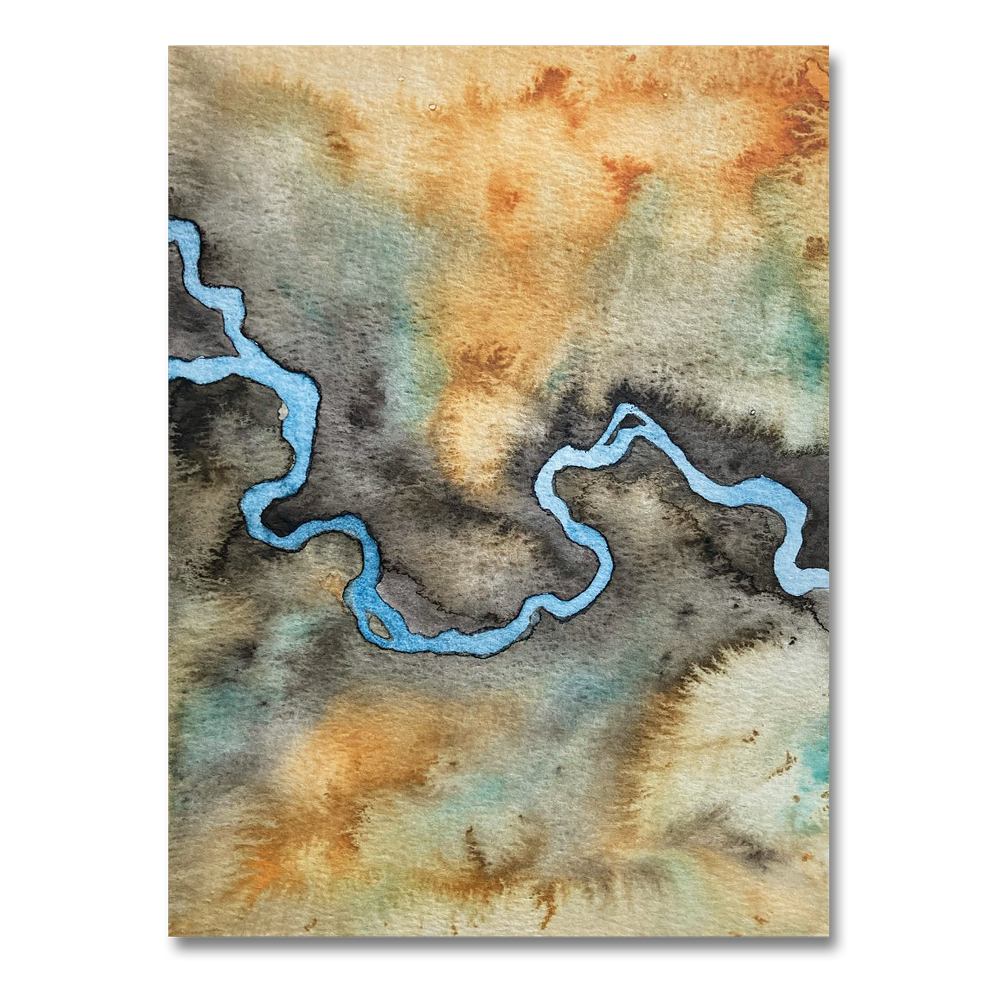 Arteries of the Earth Watercolor Print No. 011