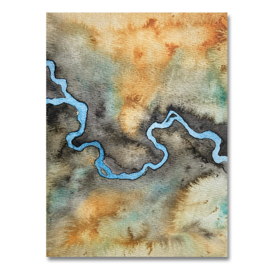 Arteries of the Earth Watercolor Print No. 011